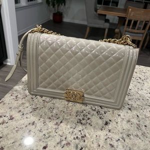 Chanel Boy Bag - Mother of Pearl